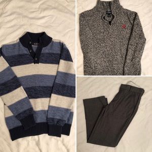 Boys combo! 2 sweaters and one pair of suit pants!